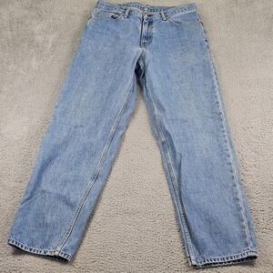 Levis Jeans Mens 36x36 Light Blue Denim Medium Wash Straight Leg Zip Fly